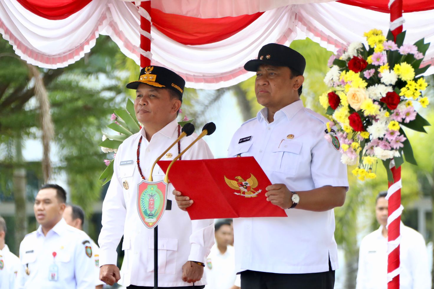 Gubernur Kalteng Agustiar Sabran Pimpin Apel dan Beri Arahan Kepada Pejabat Pemprov Kalteng