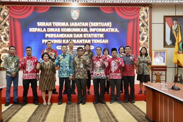 Diskominfosantik Prov. Kalteng Gelar Serah Terima Jabatan Kepala Dinas