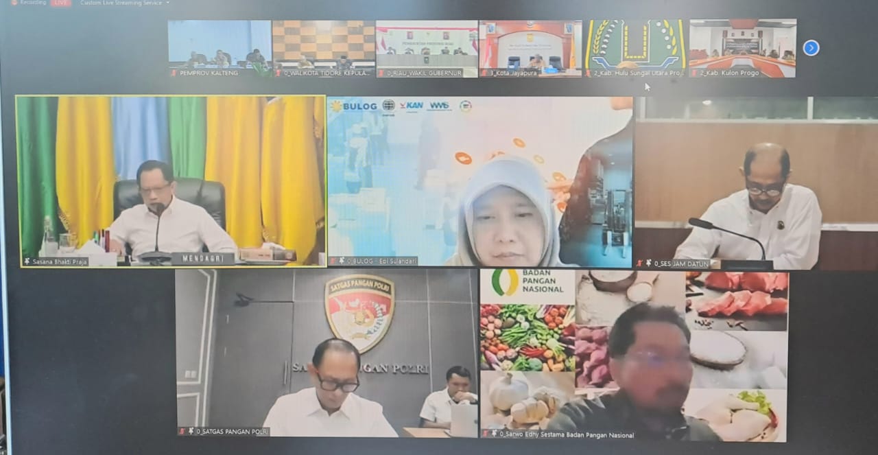 Sahli Yuas Elko Hadiri Rakor Pengendalian Inflasi Tahun 2023 Bersama Menteri Dalam Negeri RI Tito Karnavian Secara Virtual