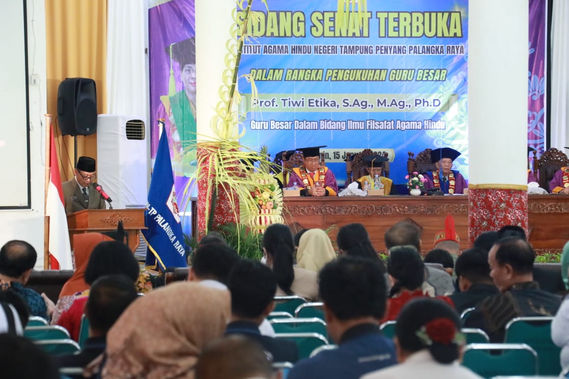 Sahli Yuas Elko Hadiri Pengukuhan Guru Besar Institut Agama Hindu Negeri (IAHN) Tampung Penyang Palangka Raya