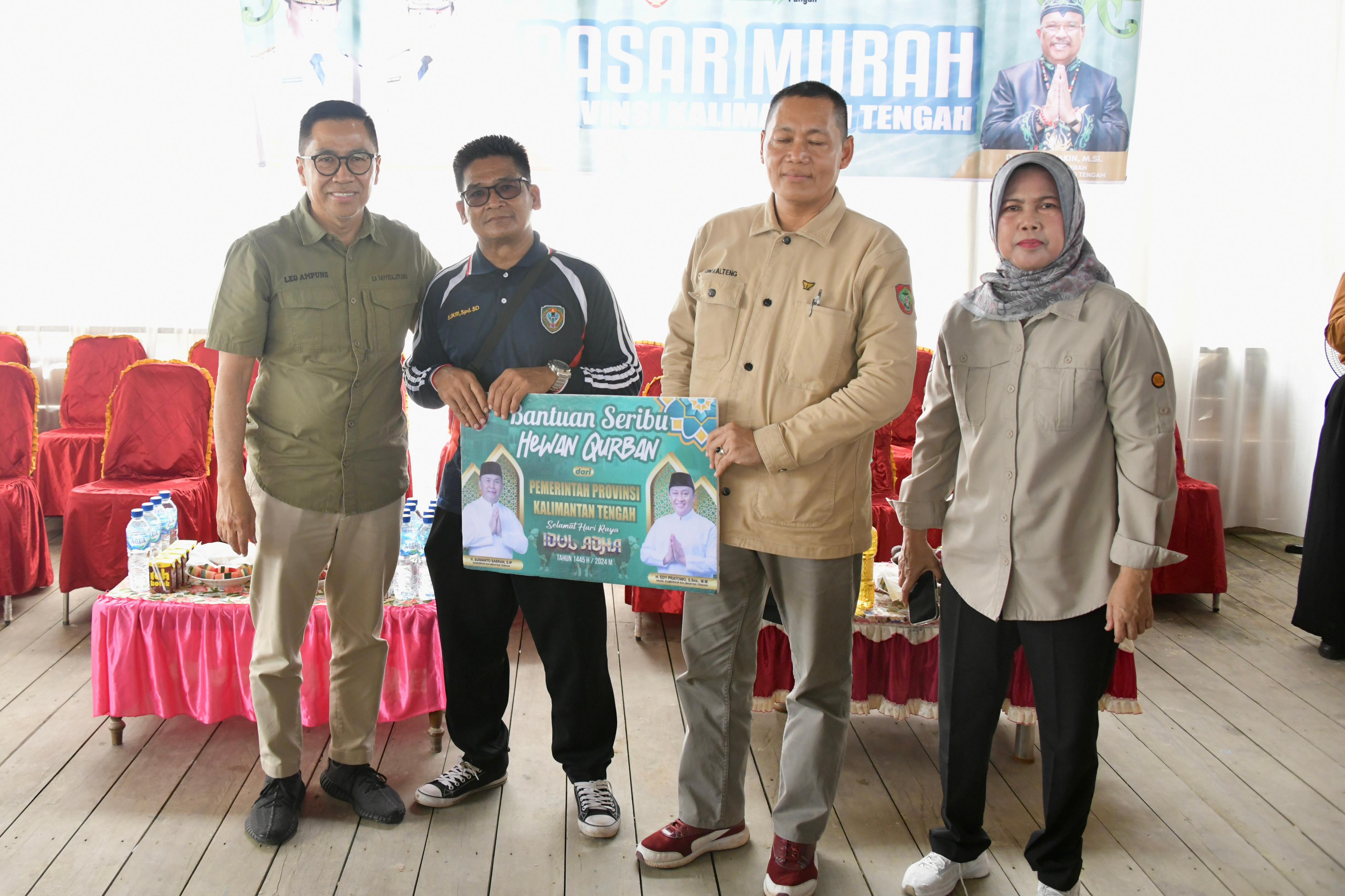 Gubernur Kalteng Sugianto Sabran Buka Pasar Murah di Dua Titik Lokasi yang Ada di Kabupaten Seruyan
