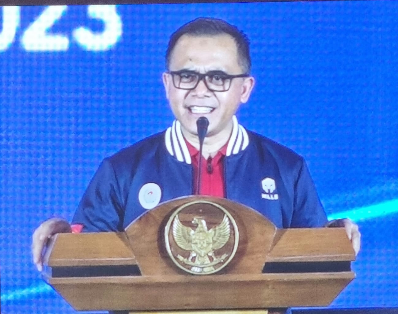 Sekda Prov. Kalteng Hadir Bersama Kontingen Dari Prov. Kalteng Pada Opening Ceremony PORNAS XVI KORPRI 2023