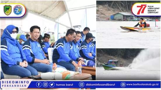 Pemkab Barito Utara Gelar Balap Kelotok Di Sungai Barito