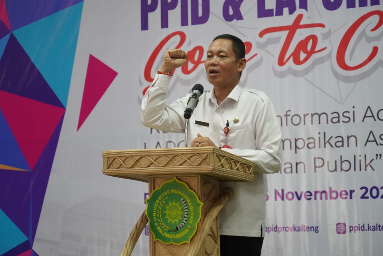 Sahli Yuas Elko Buka Kegiatan PPID dan Lapor! Kalteng Goes To Campus