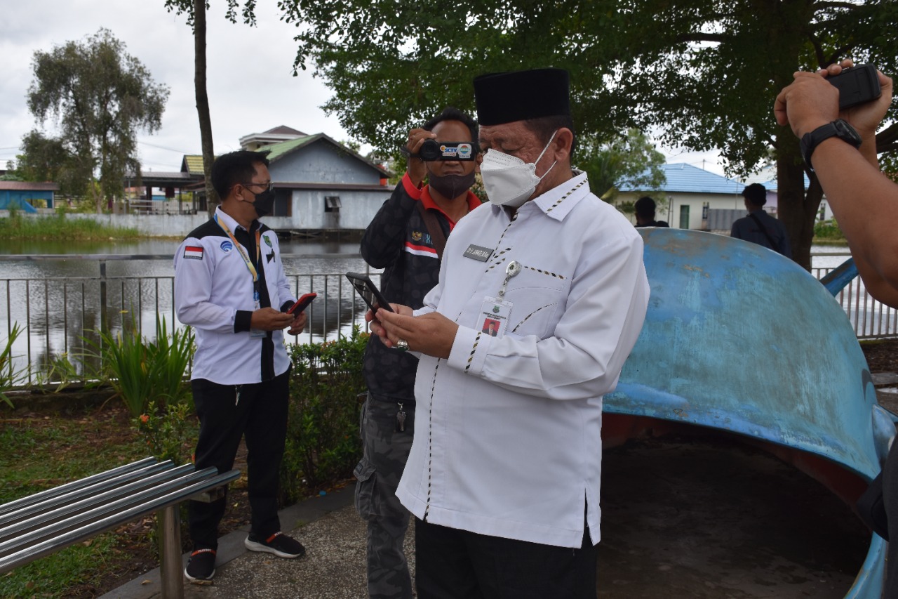 Pemkab Kapuas Lakukan Pemasangan Akses Wifi Gratis Di Area Taman Askari Kapuas