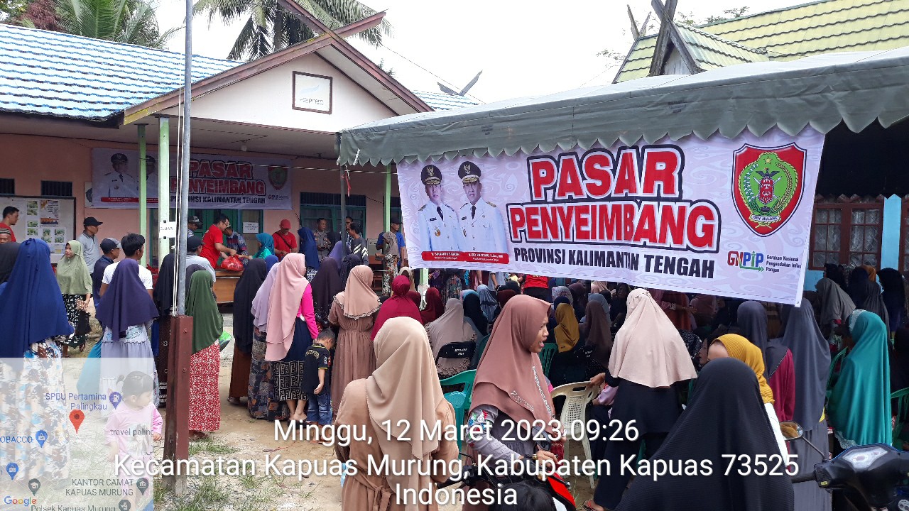 Pemprov . Kalteng Gelar Pasar Penyeimbang di Kecamatan Jekan Raya