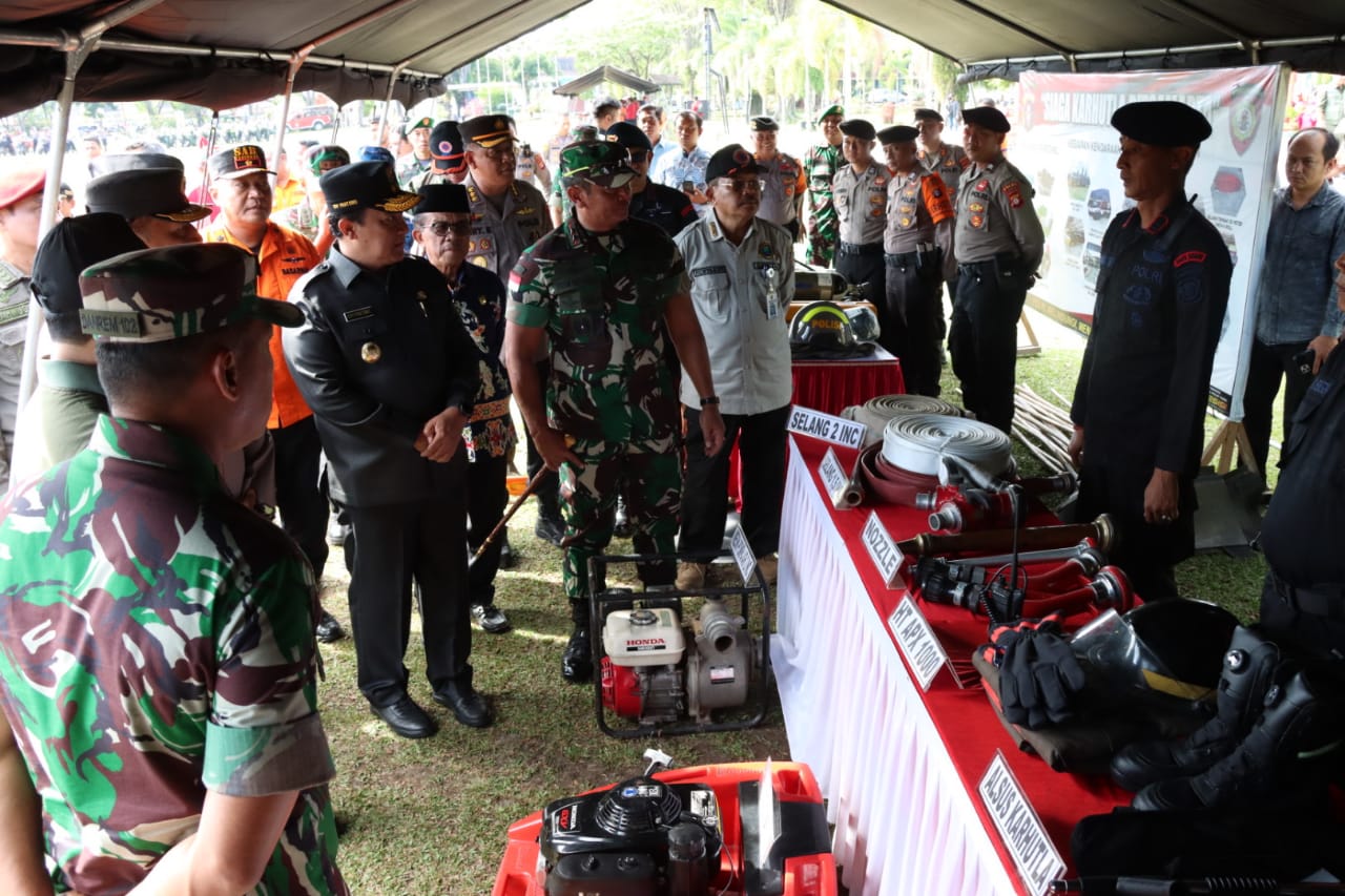 Wagub Kalteng Hadiri Apel Gelar Pasukan dan Sarana Prasarana Kebakaran Hutan dan Lahan