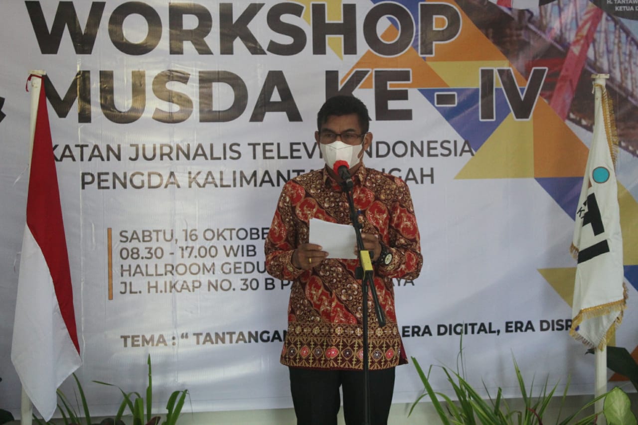 Plt. Kadis Kominfosantik Mewakili Gubernur Kalteng Buka Workshop dan Musda ke-IV IJTI Pangda Kalteng