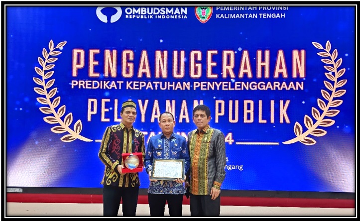 DPMPTSP Prov. Kalteng Sabet Peringkat I Anugerah Predikat Kepatuhan Penyelenggaraan Pelayanan Publik