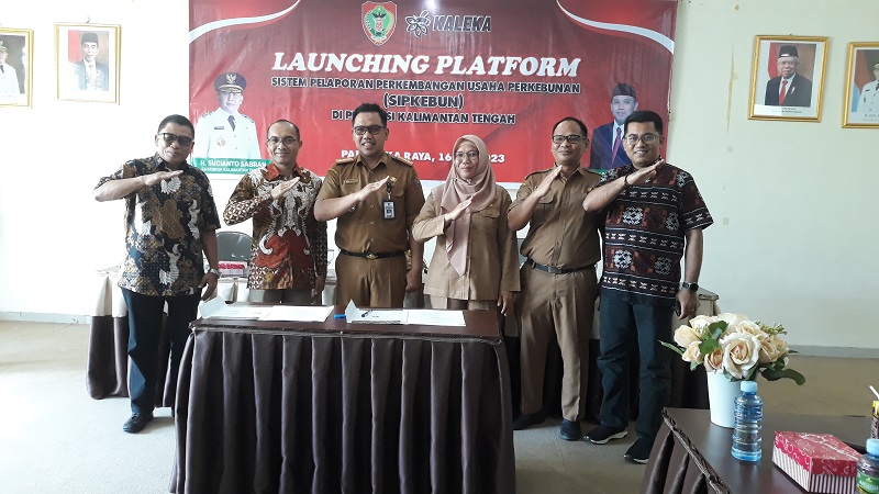 Disbun Prov. Kalteng Gelar Kegiatan Launching Platform Sistem Pelaporan Perkembangan Usaha Perkebunan