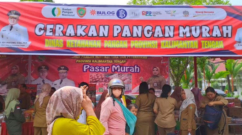 Kadis TPHP Prov. Kalteng Hadiri Kegiatan Gerakan Pangan Murah