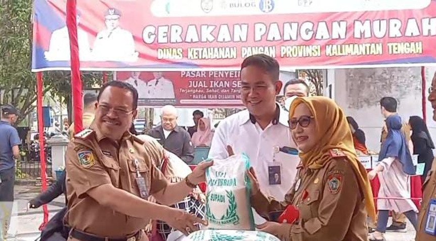 Kadis TPHP Prov. Kalteng Hadiri Kegiatan Gerakan Pangan Murah