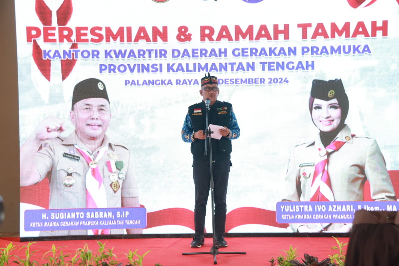 Plt Sekda Prov Kalteng M. Katma F. Dirun Resmikan Gedung Kantor Kwartir Daerah Gerakan Pramuka Kalteng