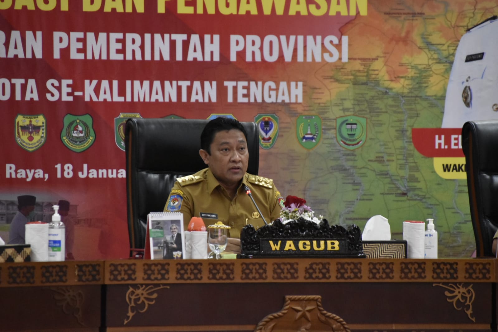 Wagub Kalteng Pimpin Rapat Tim Evaluasi Dan Pengawasan Realisasi Anggaran (TEPRA) Provinsi Dan Kabupaten/Kota se-Kalteng Tahun 2022