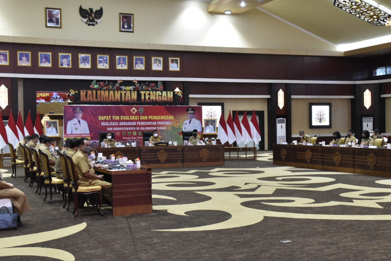 Wagub Kalteng Pimpin Rapat Tim Evaluasi Dan Pengawasan Realisasi Anggaran (TEPRA) Provinsi Dan Kabupaten/Kota se-Kalteng Tahun 2022