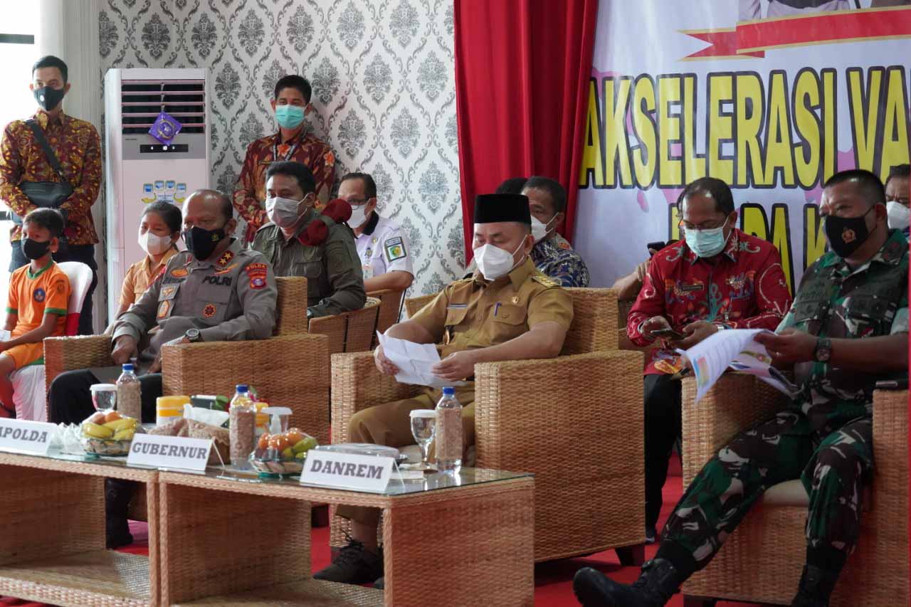 Gubernur Sugianto Sabran Terus Prioritas Sukseskan Vaksinasi Covid-19 Di Kalteng