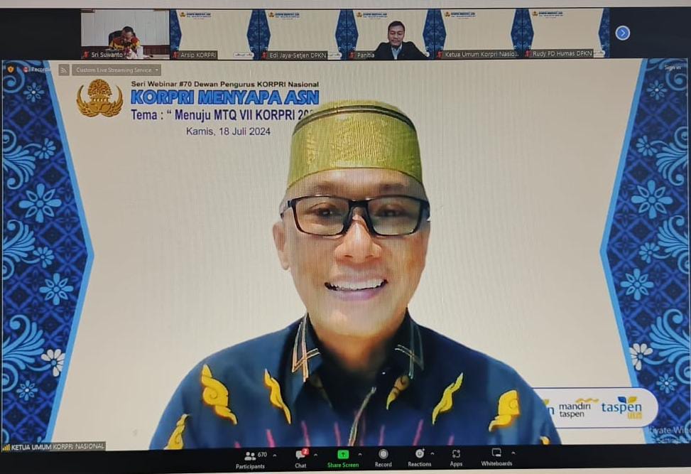 Asisten Adum Sri Suwanto Sampaikan Terkait Persiapan MTQ ke-VII KORPRI Tingkat Nasional