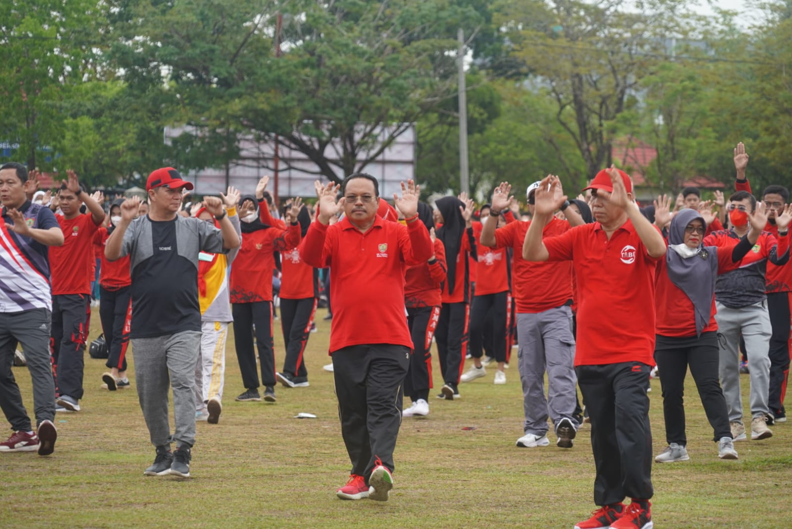 Pemprov. Kalteng Gelar Senam Pagi Bersama Dengan KNPI, OKP, Pemuda, Mahasiswa Dan Pelajar