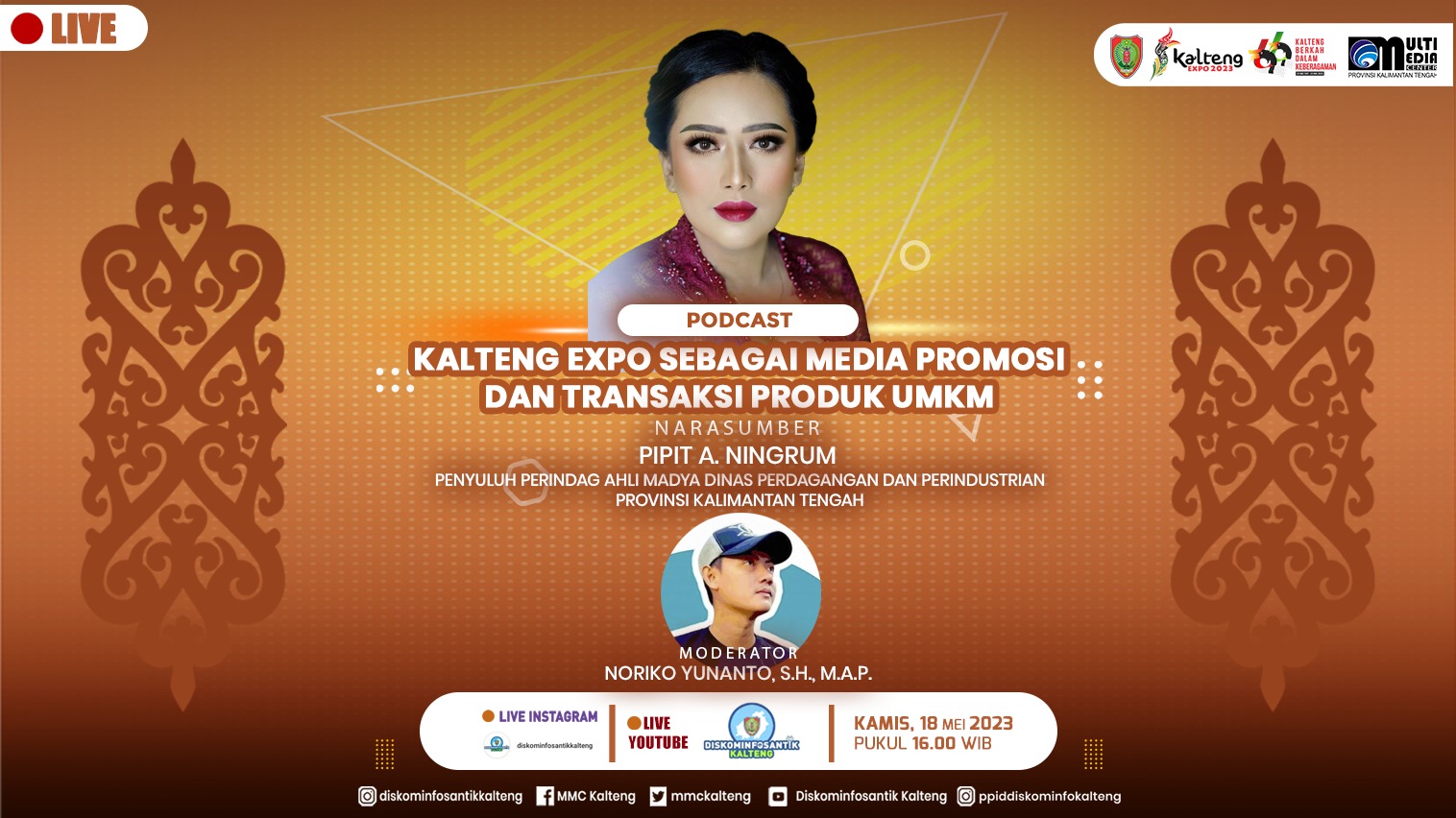 Diskominfosantik Prov. Kalteng Gelar Podcast Bertema Kalteng Expo Sebagai Media Promosi dan Transaksi Produk UMKM