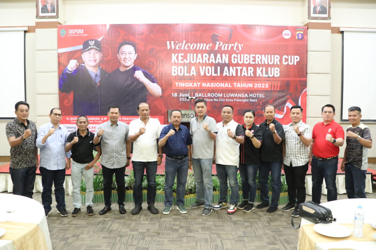 Sekda Prov. Kalteng Hadiri Welcome Party Gubernur Cup Kejuaraan Bola Voli Antar Klub Tingkat Nasional Tahun 2023