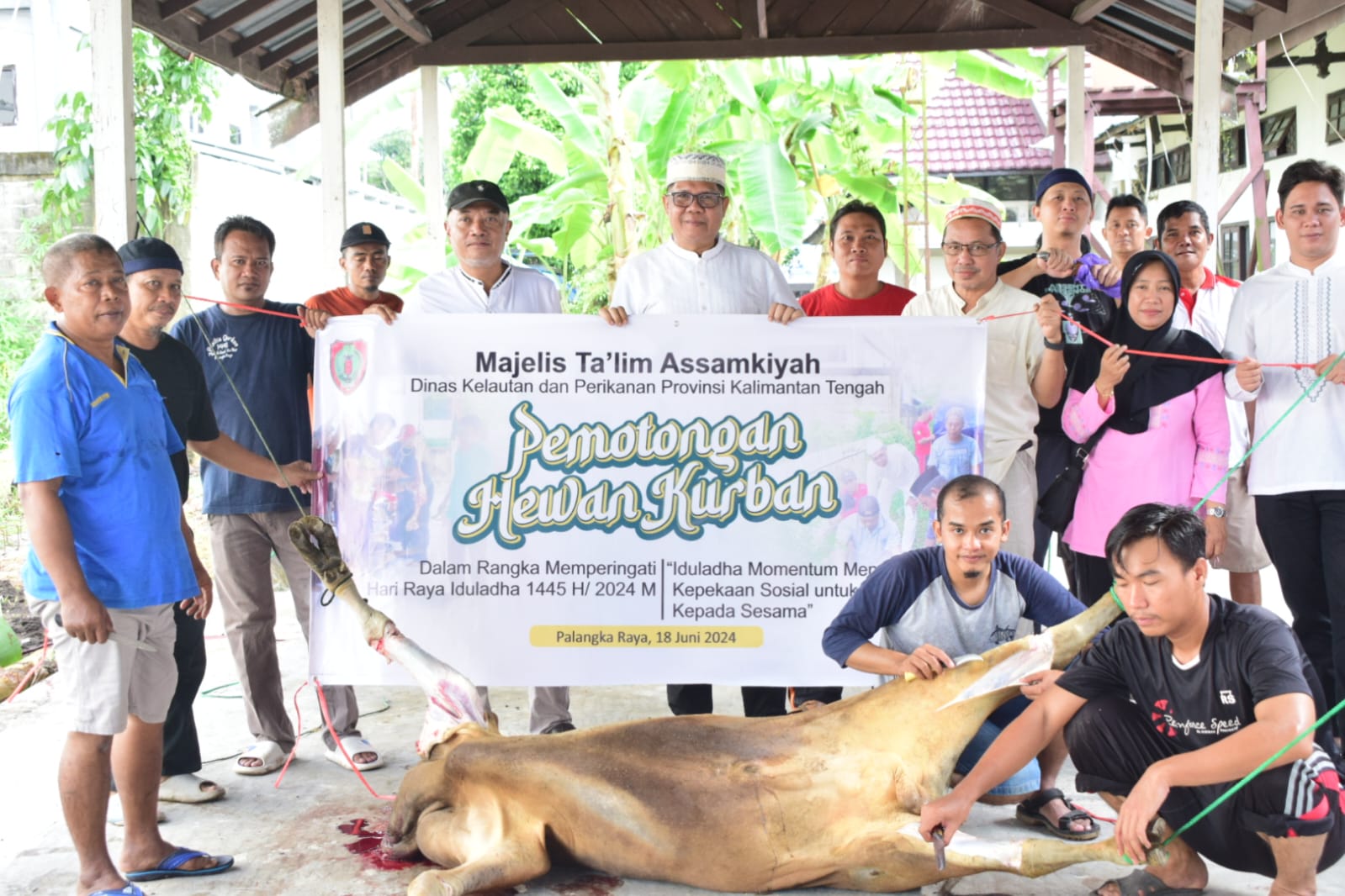 Majelis Talim Assamkiyah Dislutkan Prov. Kalteng Laksanakan Penyembelihan Hewan Qurban