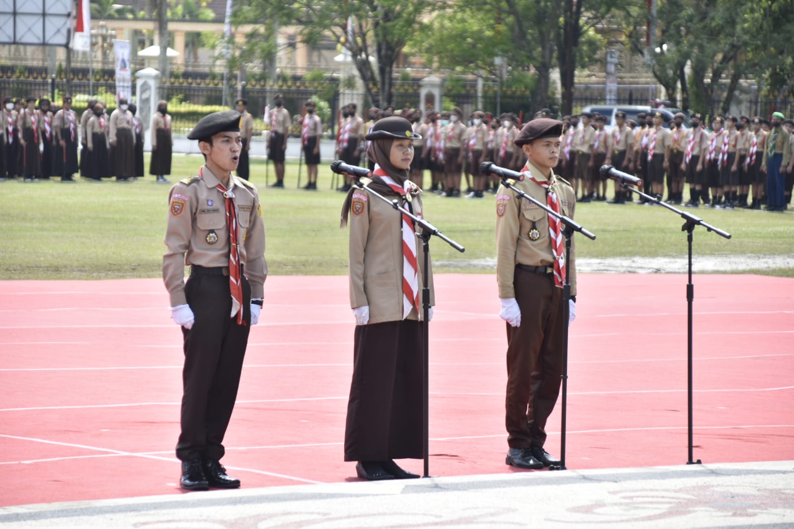 Wagub Kalteng Pimpin Apel Besar Peringatan Hari Pramuka ke-61 Tingkat Prov. Kalteng Tahun 2022