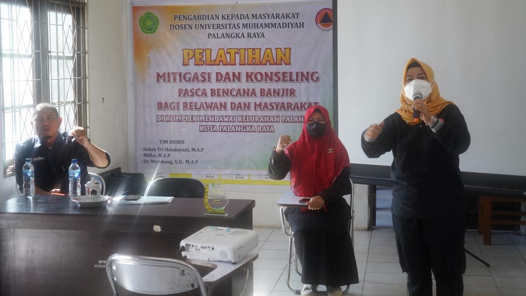 Sinergi Dosen FISIP Universitas Muhammadiyah Bersama BPBD Laksanakan Pelatihan Mitigasi Banjir dan Konseling Pasca Banjir