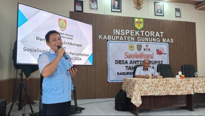 Inspektorat Daerah Prov. Kalteng Gelar Sosialisasi Perluasan Percontohan Desa Anti Korupsi di Kabupaten Gunung Mas