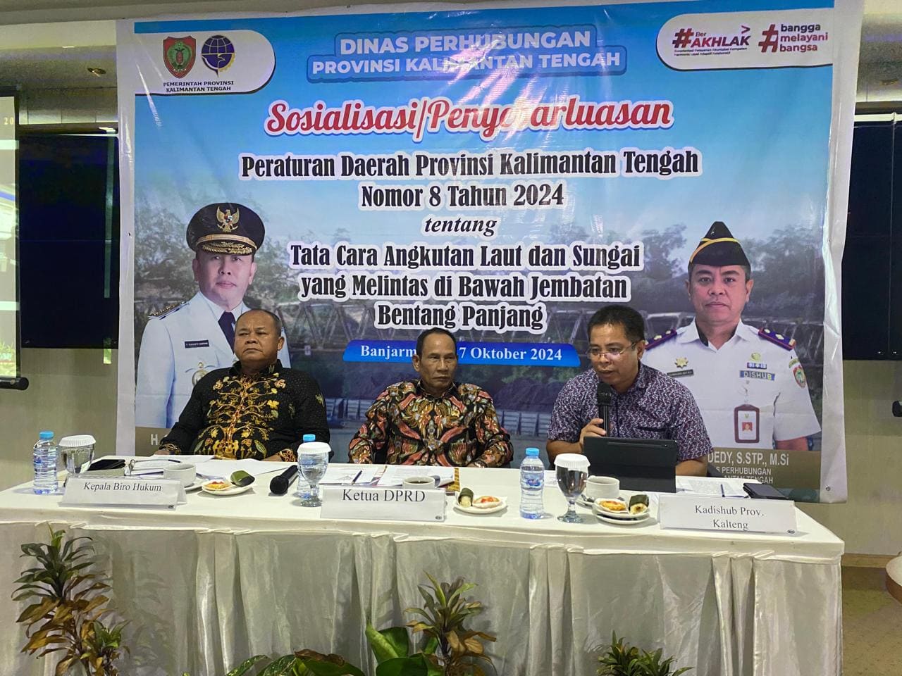 Dinas Perhubungan Gelar Sosialisasi Peraturan Daerah Provinsi Kalimantan Tengah Nomor 8 Tahun 2024