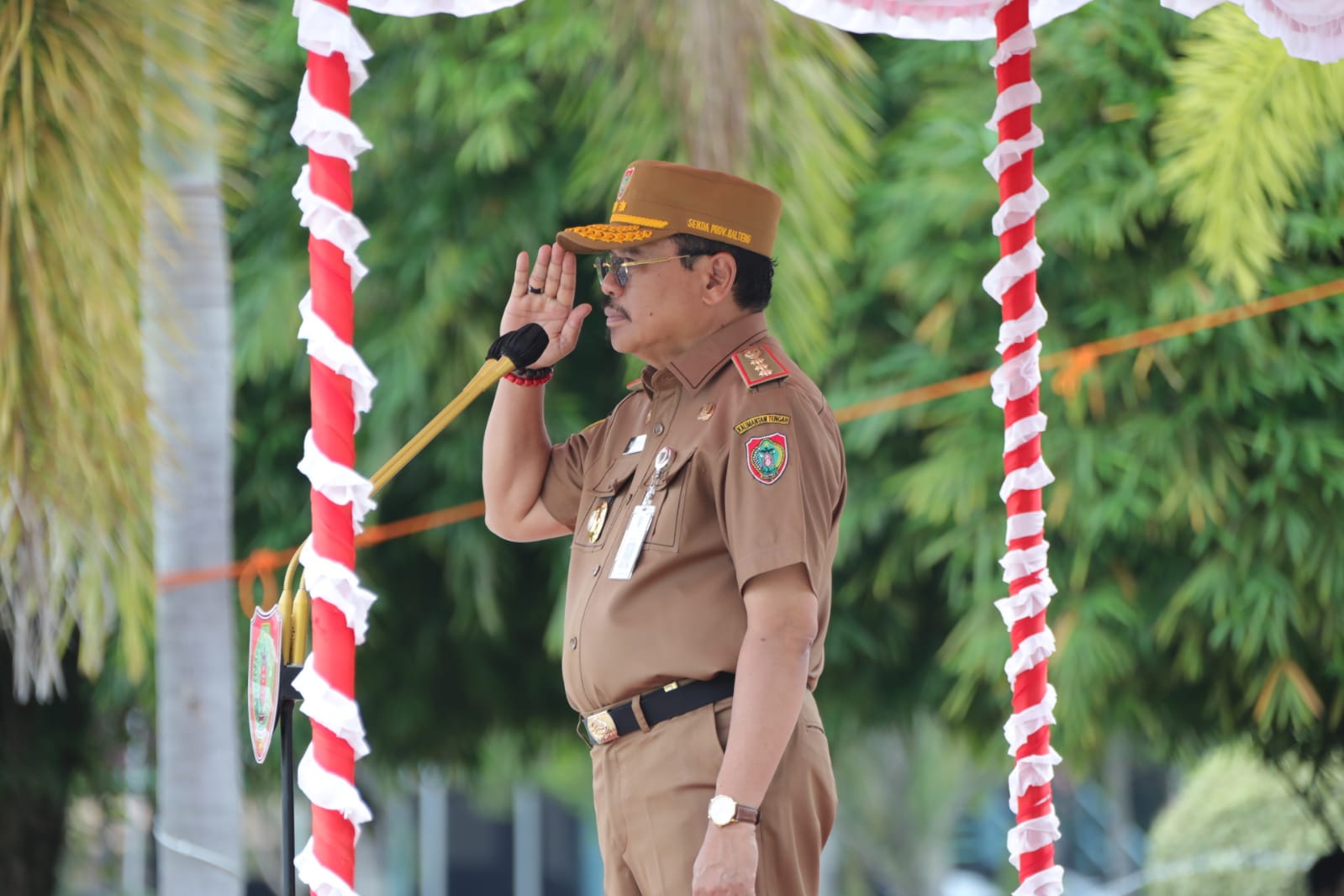 Sekda Prov. Kalteng Nuryakin Jadi Inspektur Upacara Peringatan Hari Bela Negara ke-75 Tingkat Prov. Kalteng