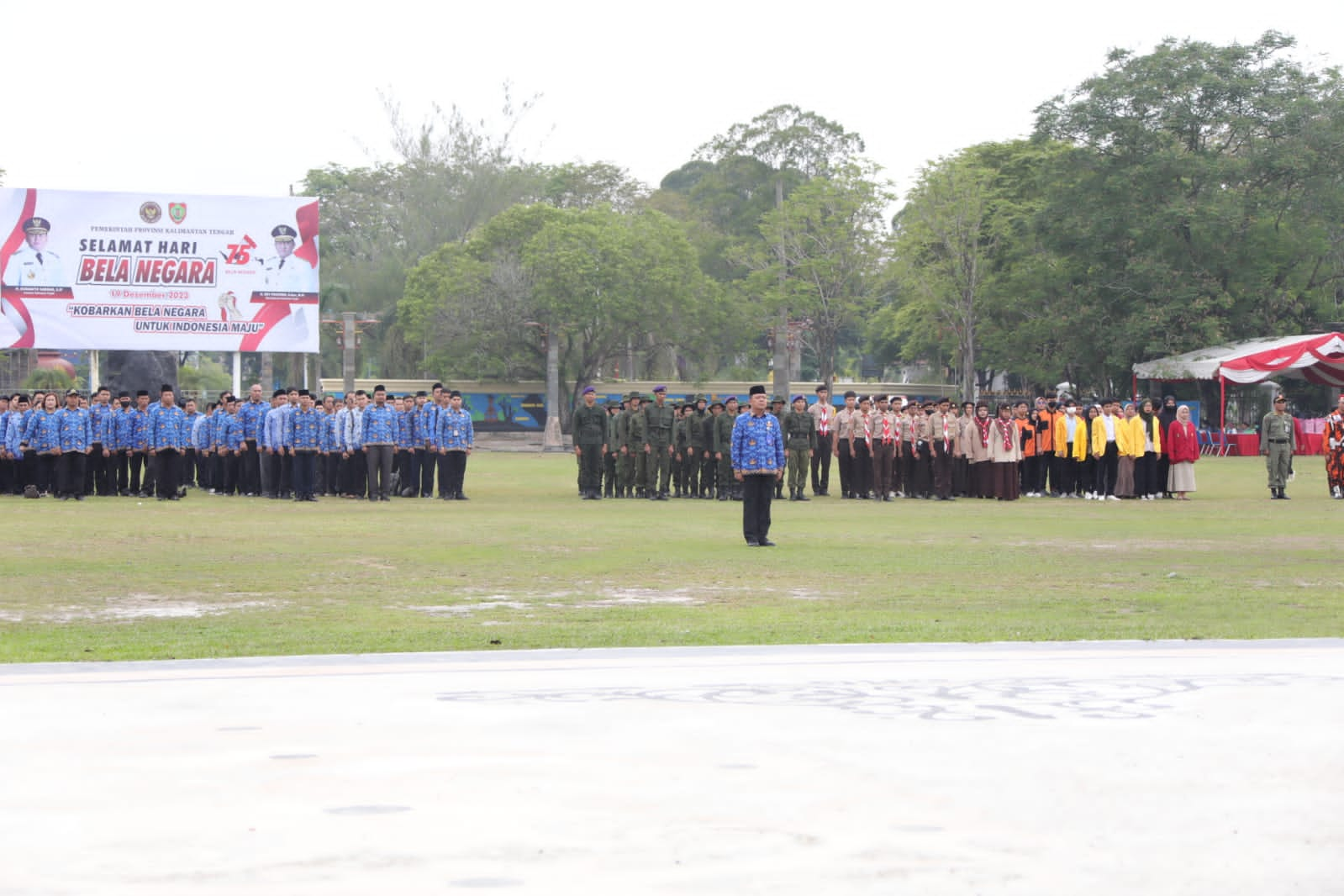 Sekda Prov. Kalteng Nuryakin Jadi Inspektur Upacara Peringatan Hari Bela Negara ke-75 Tingkat Prov. Kalteng