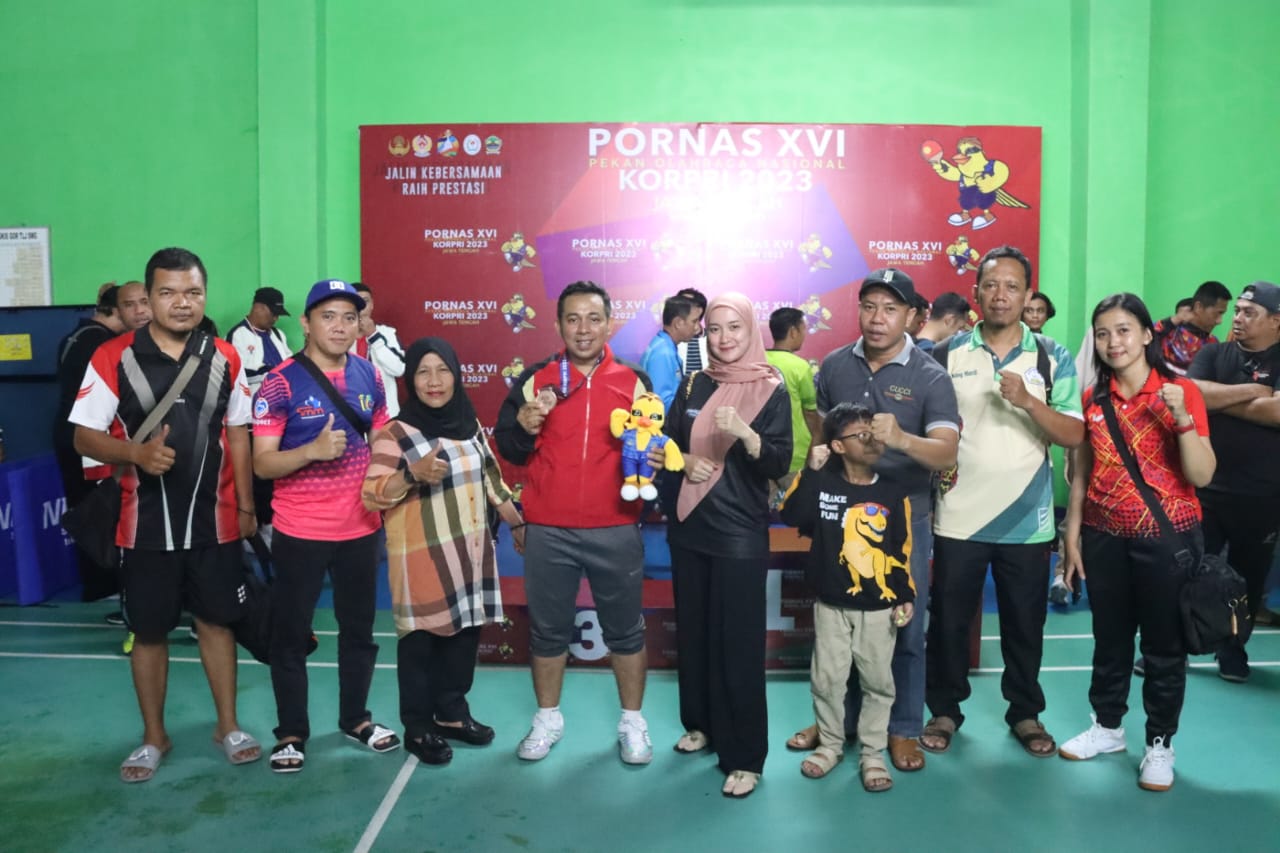 Kontingen Kalteng Raih Medali Perunggu Pada Lomba Tenis Meja di PORNAS KORPRI XVI 2023