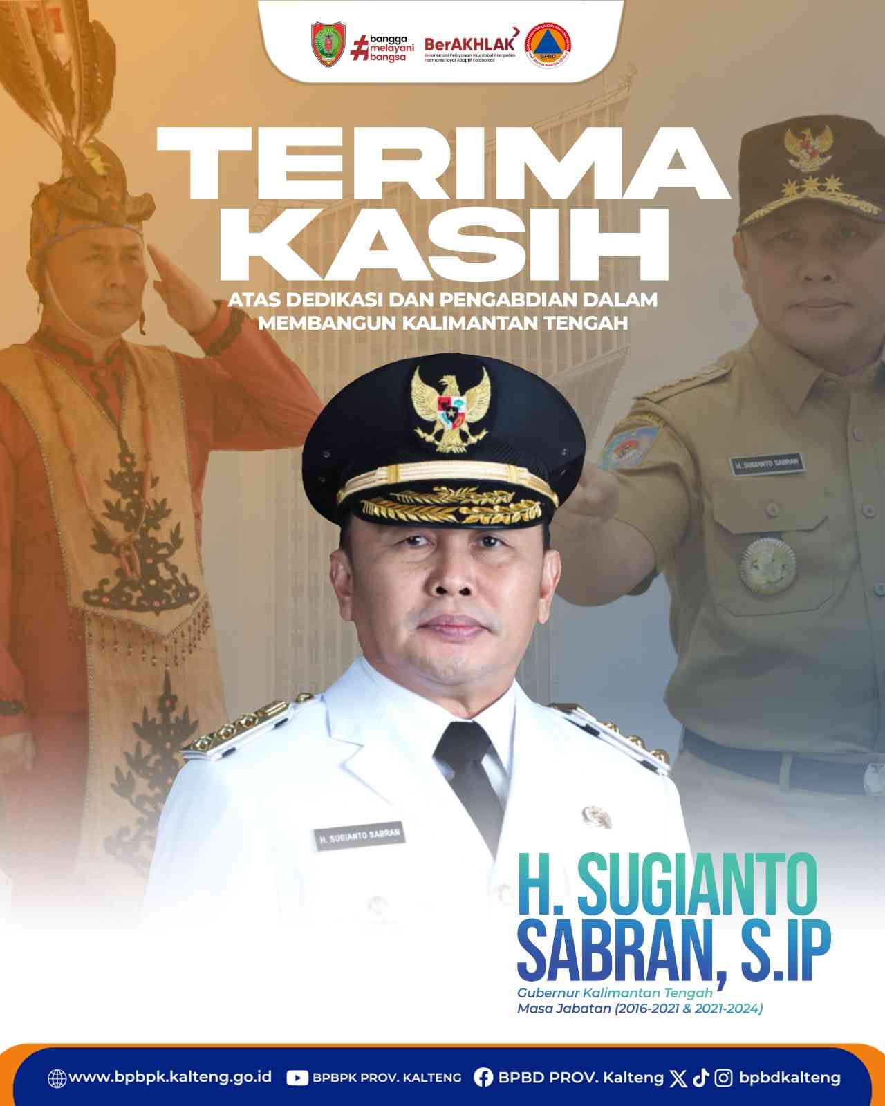 Kalaksa BPBD Prov. Kalteng Ahmad Toyib Ucapkan Selamat dan Sukses Atas Dilantiknya H. Agustiar Sabran dan Edy Pratowo Sebagai Gubernur dan Wakil Gubernur Kalteng