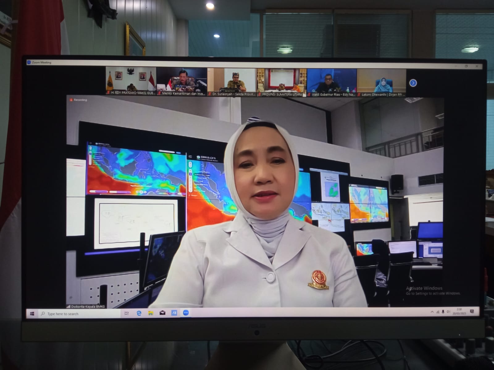 Wagub Kalteng Hadiri Rakor Mitigasi Bencana Hidrometeorologi Musim Kemarau 2023