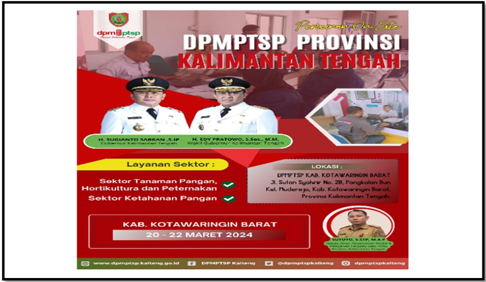 DPMPTSP Prov. Kalteng Gelar Layanan Perizinan On Site