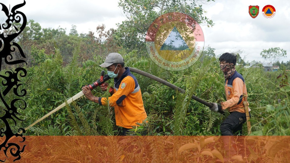 BPBPK Prov. Kalteng Bersama Stakeholder Terkait Lakukan Pemadaman Karhutla