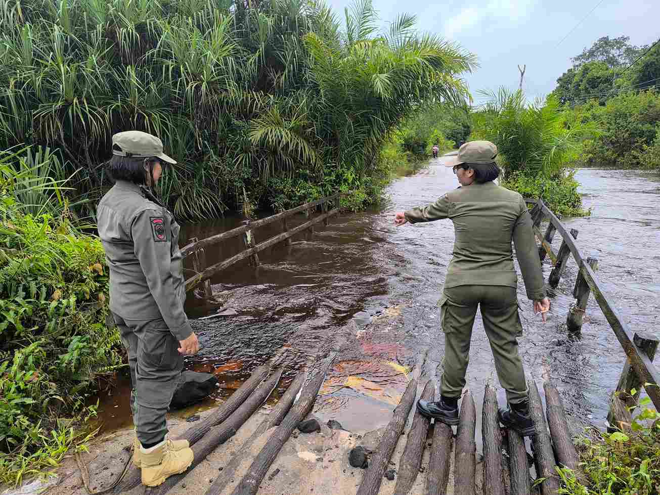 Satpol PP Prov. Kalteng Laksanakan Pemantauan Kondisi Banjir