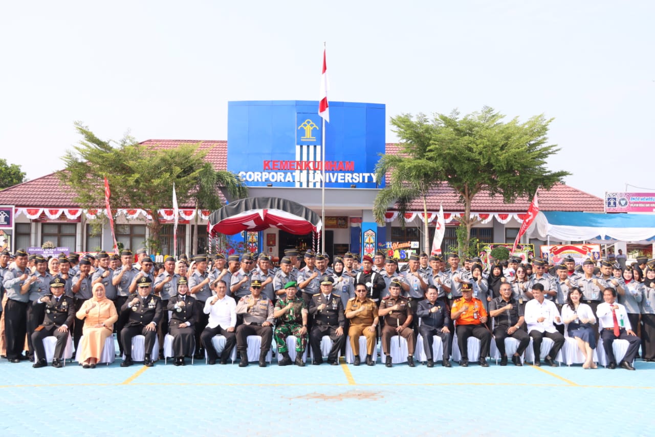 Kemenkumham Kalteng Laksanakan Upacara Peringati Hari Kementerian Hukum dan HAM (Dharma Karya Dhika) ke-78 Tahun 2023