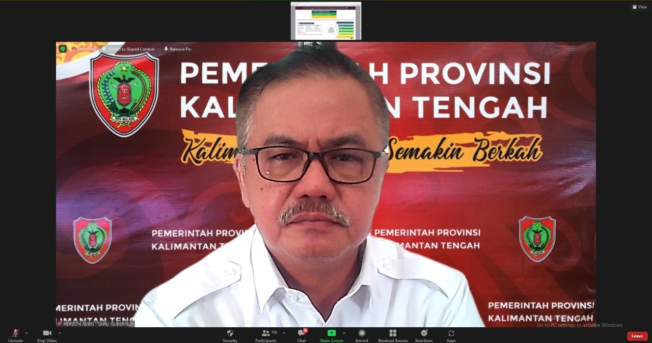 Staf Ahli Herson B. Aden Buka Forum Perangkat Daerah Prov. Kalteng Tahun 2022