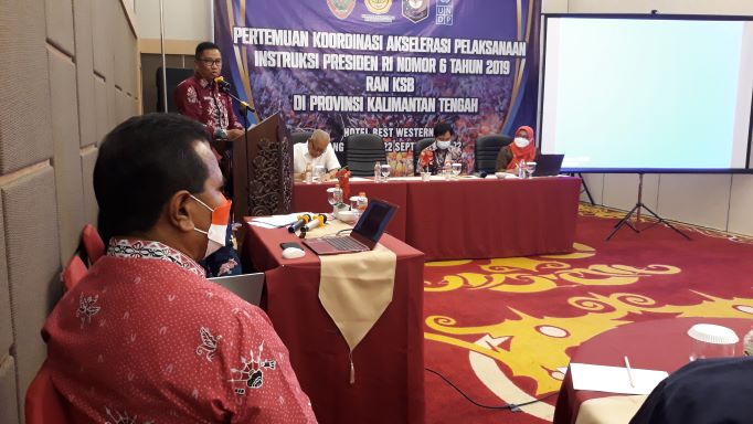 Pertemuan Koordinasi Akselerasi Pelaksanaan Instruksi Presiden RI Nomor 6 Tahun 2019 RAN-KSB Di Prov. Kalteng