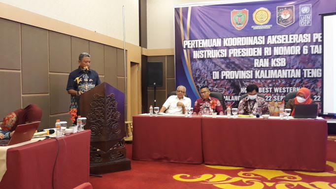 Pertemuan Koordinasi Akselerasi Pelaksanaan Instruksi Presiden RI Nomor 6 Tahun 2019 RAN-KSB Di Prov. Kalteng