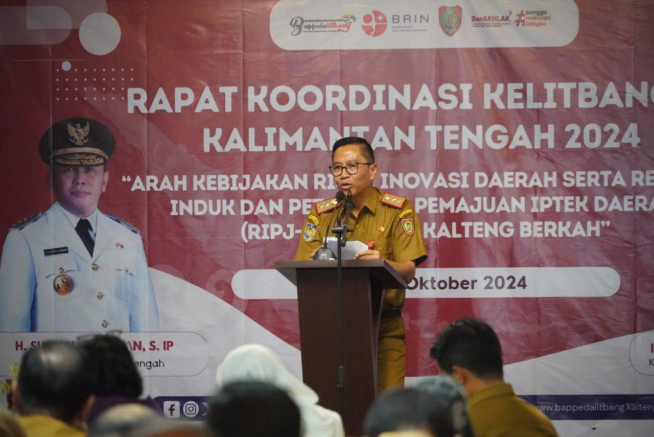 Kepala Bappedalitbang Prov. Kalteng Leonard S. Ampung Buka Rakor Kelitbangan se-Kalteng