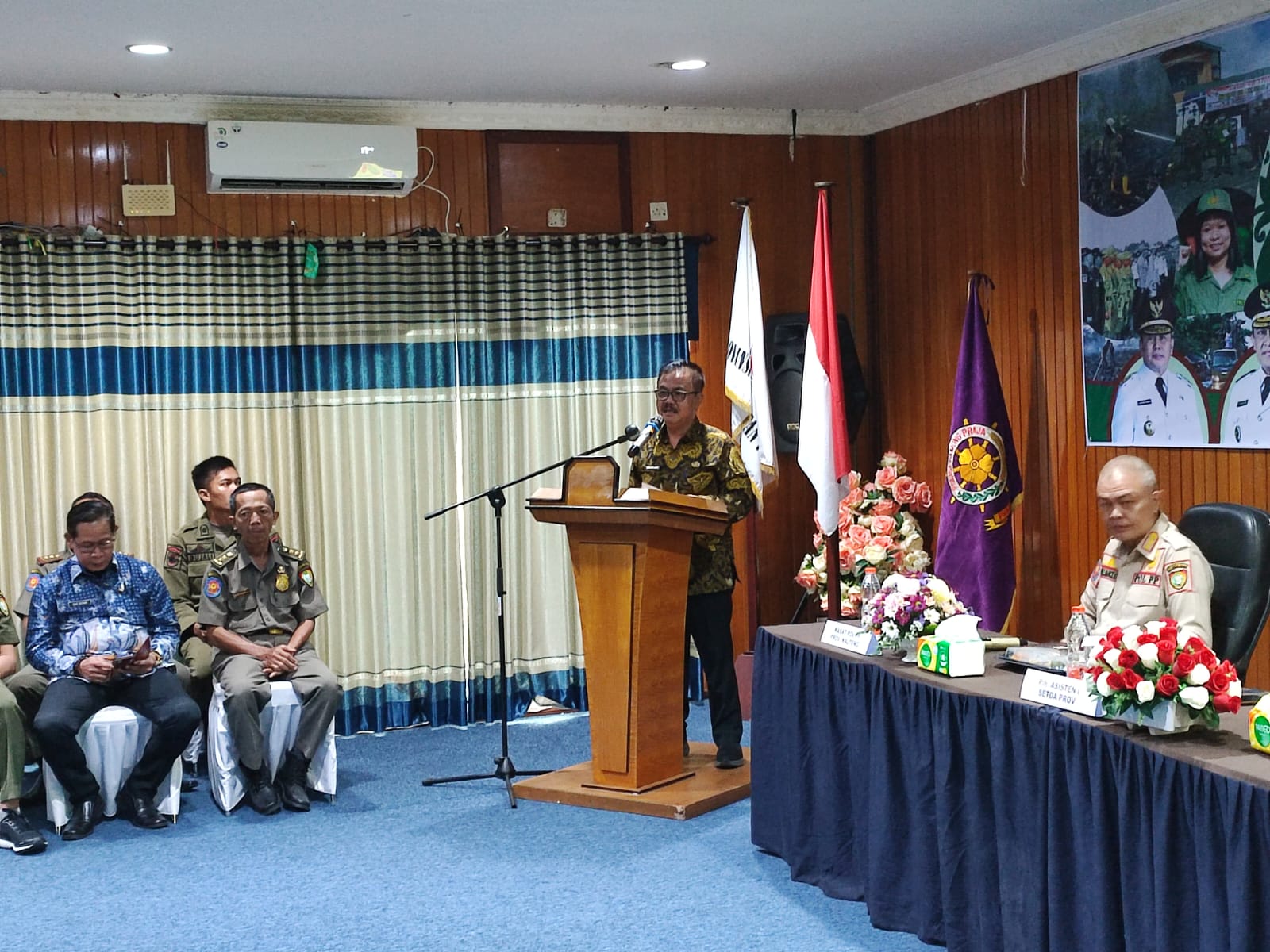 Herson B. Aden Buka Rakor Bidang Perlindungan Masyarakat Satuan Polisi Pamong Praja se-Kalteng