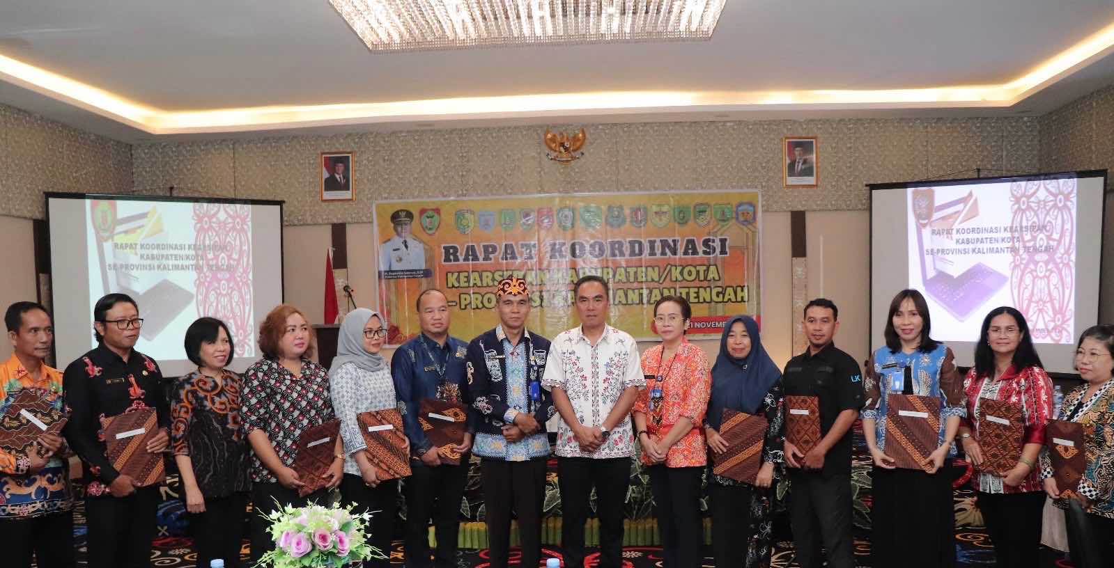 Dispursip Prov. Kalteng Gelar Rakor Kearsipan Kabupaten/Kota se-Provinsi Kalteng