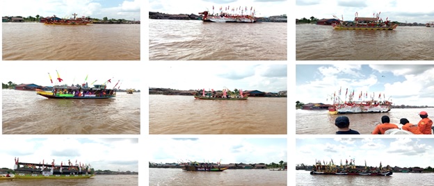 DPMPTSP Prov. Kalteng Ikuti Lomba Perahu Hias yang Bagian dari Rangkaian Festival Budaya Isen Mulang