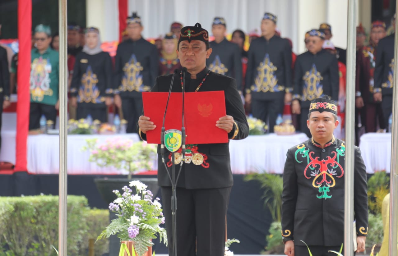 Wagub Kalteng Edy Pratowo Pimpin Upacara Peringatan Hari Jadi ke-58 Pemerintah Kota Palangka Raya dan Hari Jadi ke-66 Kota Palangka Raya