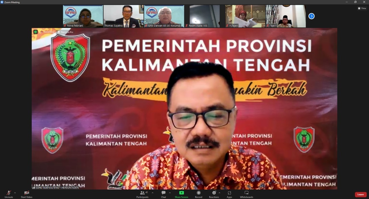 Sahli Herson B Aden Buka Rapat Kerja ABP-PTSI Prov. Kalteng