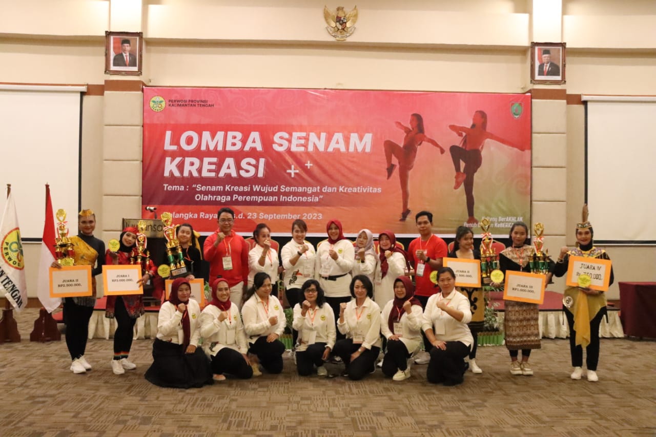 PERWOSI Prov. Kalteng Umumkan Pemenang Seleksi Lomba Senam Kreasi Piala Ibu Negara RI