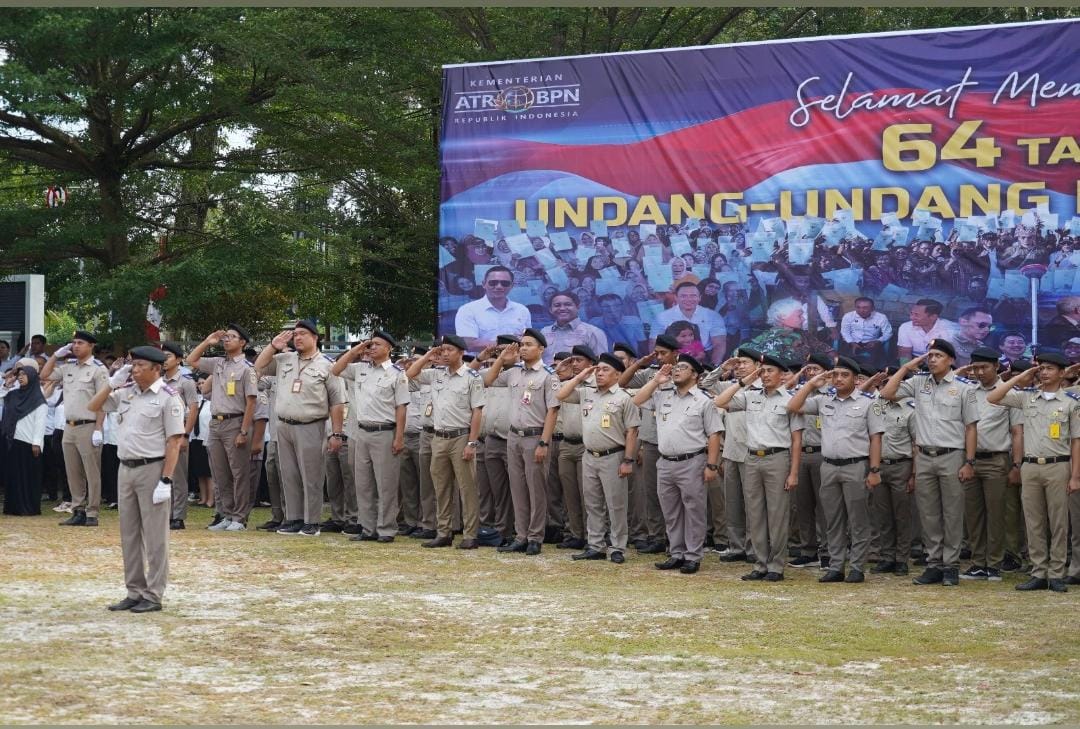 BPN Provinsi Kalteng Gelar Upacara Peringatan Hari Agraria dan Tata Ruang Nasional