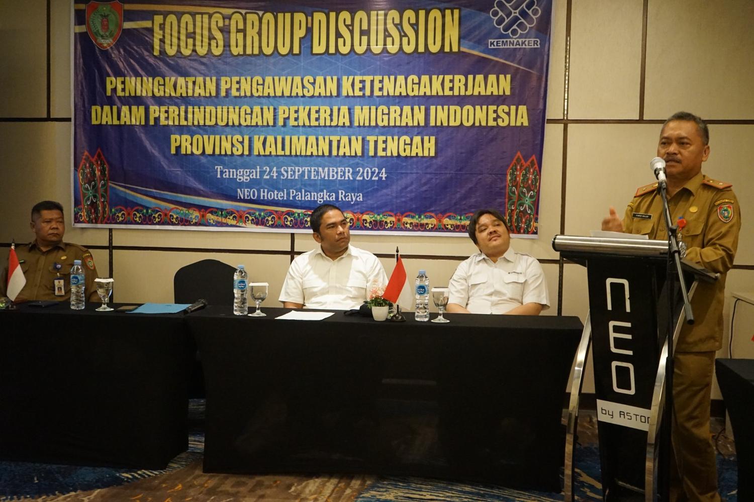 Kepala Disnakertrans Farid Wajdi Buka FGD Peningkatan Pengawasan Ketenagakerjaan dalam Perlindungan Pekerja Migran Indonesia